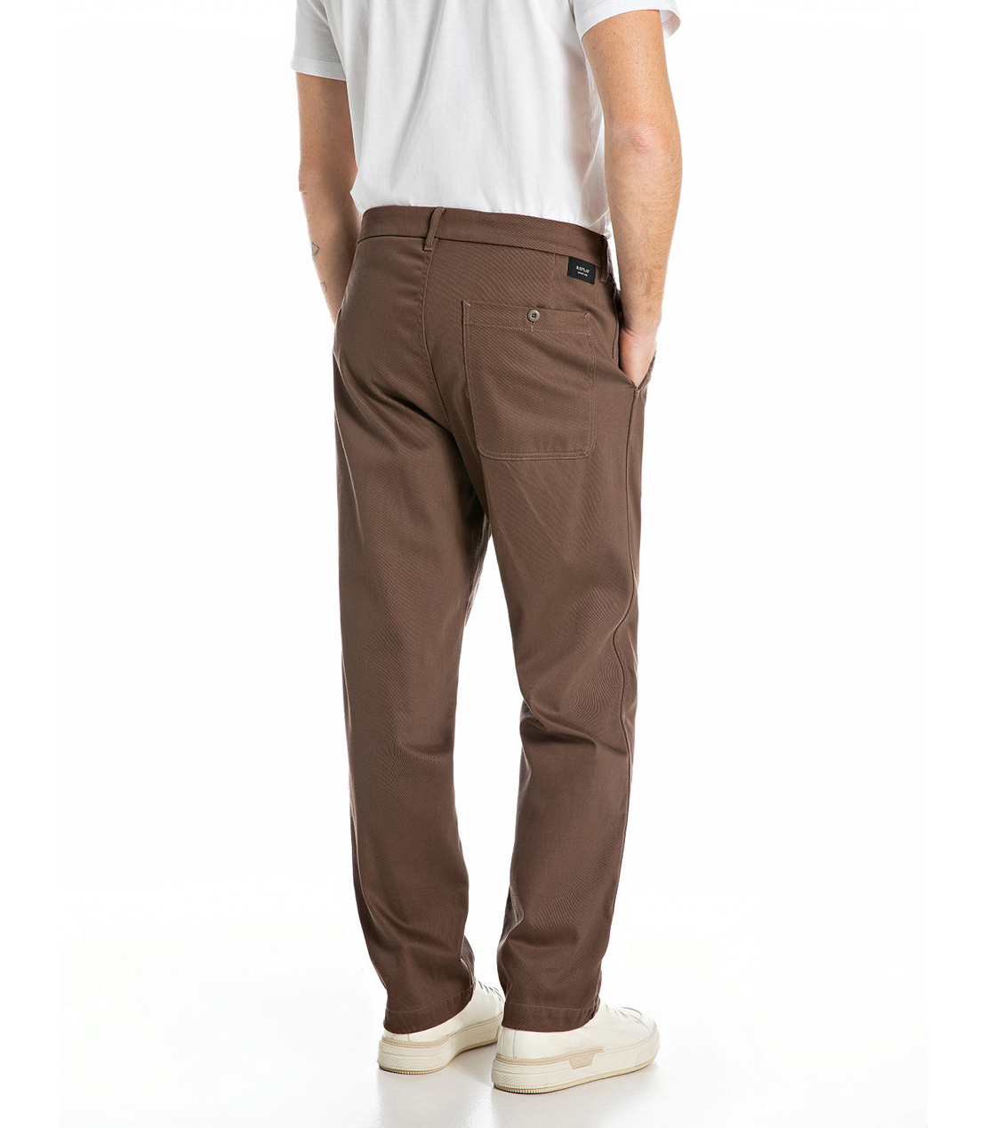 リラックスレギュラーフィットコットンツイルパンツ 詳細画像 ブラウン 2